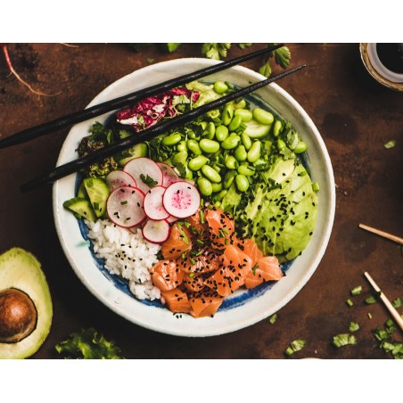 Poke Bowl revisité au Saumon et Légumes Marinés