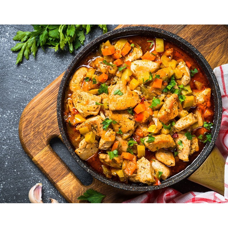 Blanquette de Poulet à l’Ancienne, Carottes Fondantes et Champignons