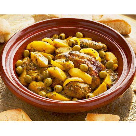 Tajine de poulet aux olives et pommes de terre